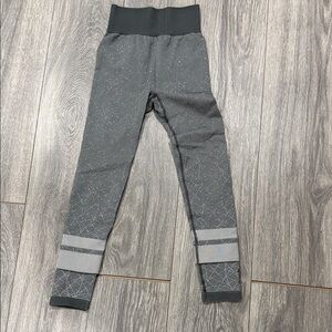 adidas Kids Gray Patterned Leggings